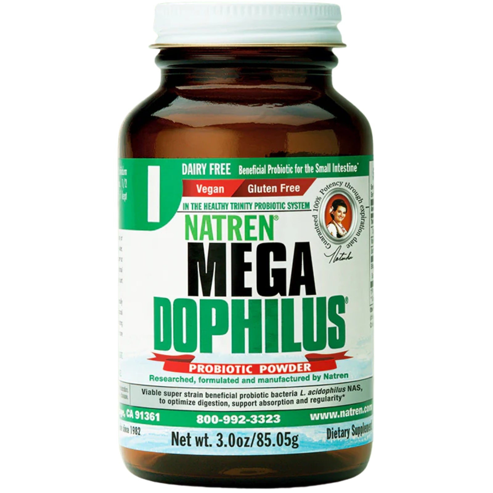 Natren, Megadophilus, Dairy Free, 3.0oz (85.05g) UPC 052557703002 | HiLife Vitamins